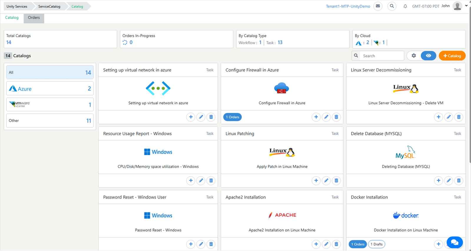 UnityOne’s multicloud service management